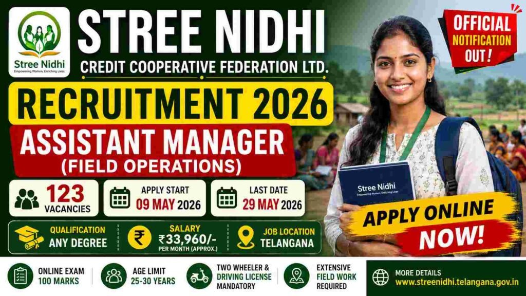Stree Nidhi jobs telangana 2026